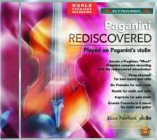 Paganini Rediscovered: Sonata a Preghiera “Mosé”, Three ritornelli, Six Preludes, Capriccio …